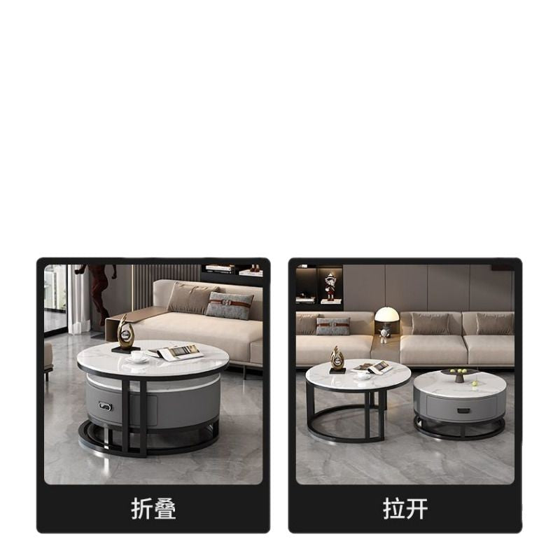 Rock slab coffee table living room for homeaccessible luxury modern casual rental house new arrival tea table oval popular small apartment tea
