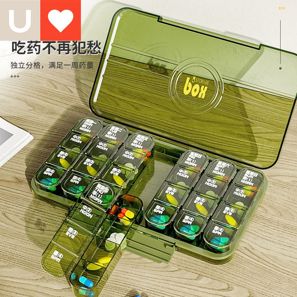 Younai strictly selects portable portable medicine packing boxes seven days a week, three meals a day portable medicine boxes