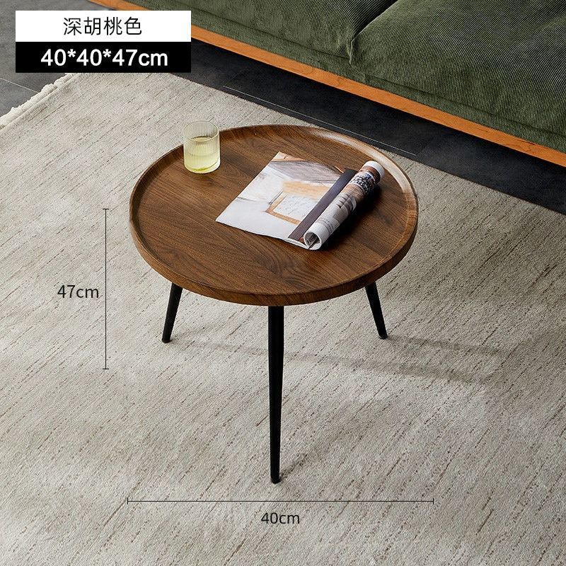 Foldable tea table coffee table minimalist modern nordic home living room round sofa side table small apartment portable table