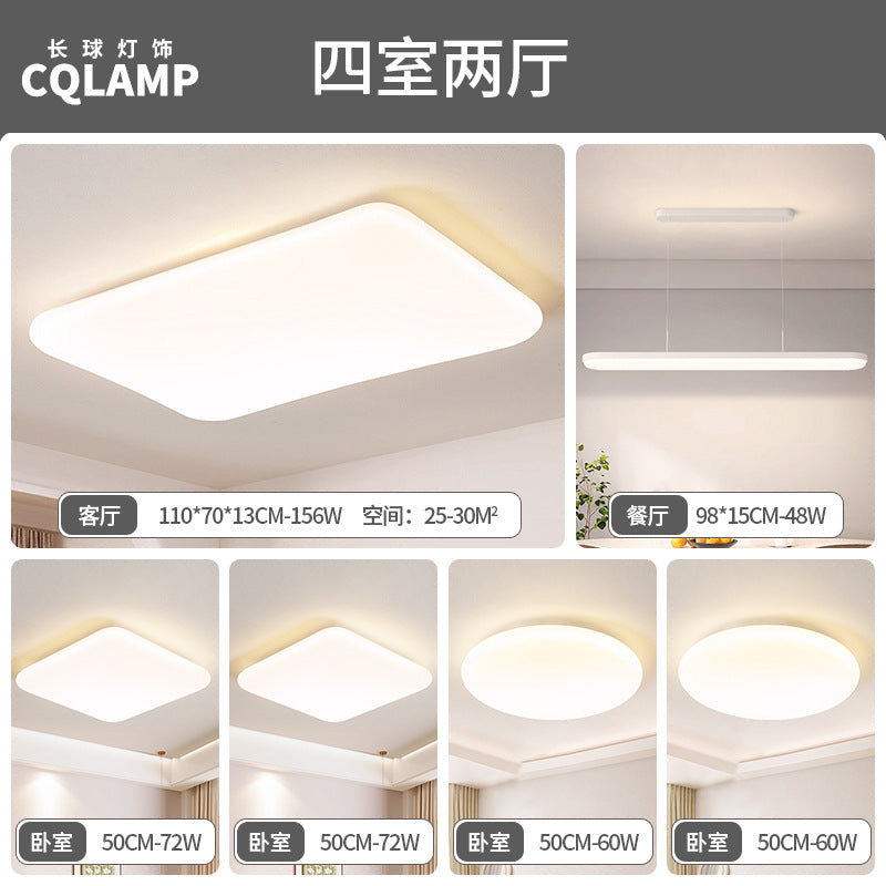 Full Spectrum Eye Protection Suspension Light Living Room Ceiling Light Minimalist Designer Creative Cream Wind Master Bedroom Lighting Package