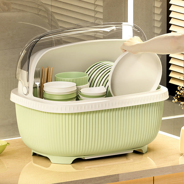Kitchen tableware storage box extra large small plastic cupboard drawer type drain bowl rack household storage box rack
