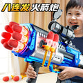 Large size kids' sound & light electric soft bullet gun, rocket launcher, realistic battle toy gun, birthday gift for boys