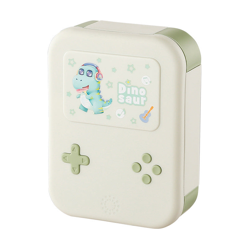 Game console lunch box for office workers, microwaveable, special two-partitioned lunch box for primary school students