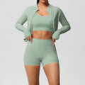 cloud-feeling yoga brushed bra sports outwearcasual pilates running fitness yoga clothes three-piece set