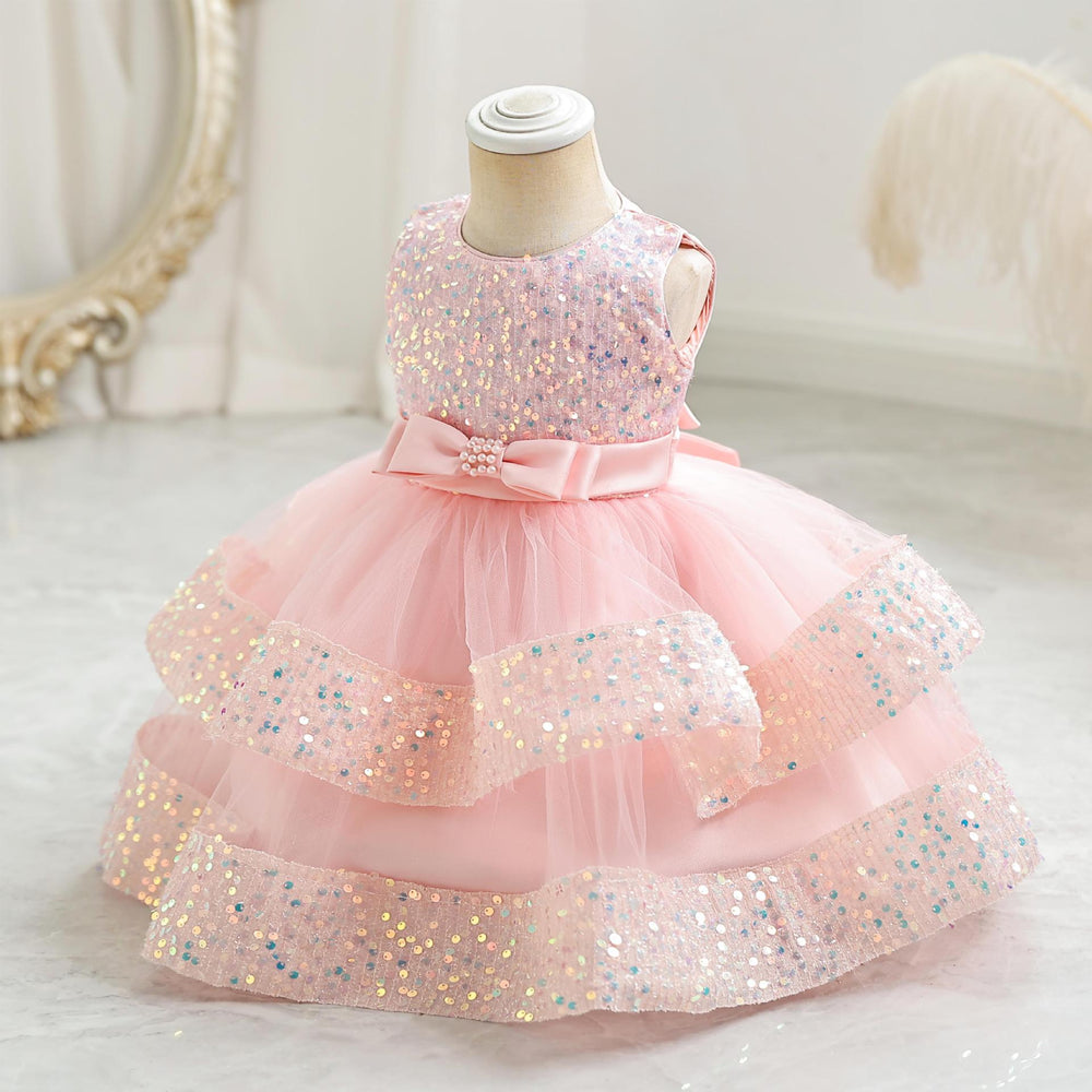 Exportgirlnew arrivalkids dresssequinprincess dressfemale baby first birthday dresskids dress