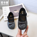 Vancahao girls' fashion kitty cat rhinestone princess shoes - new  spring/autumn collection - children's leather dress shoes for performances