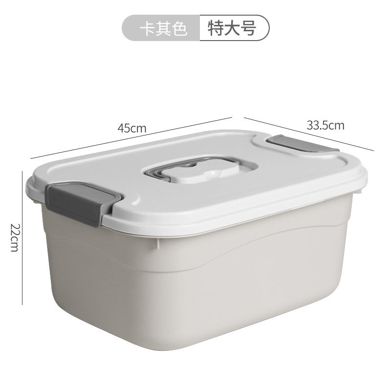 Storage Box Plastic Clothes Organizing Box Covered Portable Storage Box Extra Large Household Toys Snack Storage Box