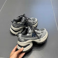 Spring/summer height-increasing chunky sneakers for women, 2026 new trendy street style, thick sole, retro, breathable mesh, lightweight casual athletic shoes