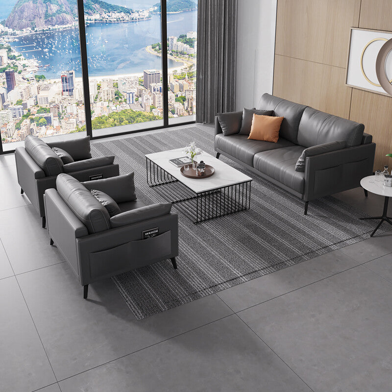 Saint li minimalist office sofa and coffee table set - reception area, meeting room, and small apartment office furniture