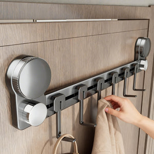Suction cup kitchen hook punch-free hanging rod pot spoon shovel hanging rack multi-functional wall-mounted storage rack kitchen utensil hanging rack