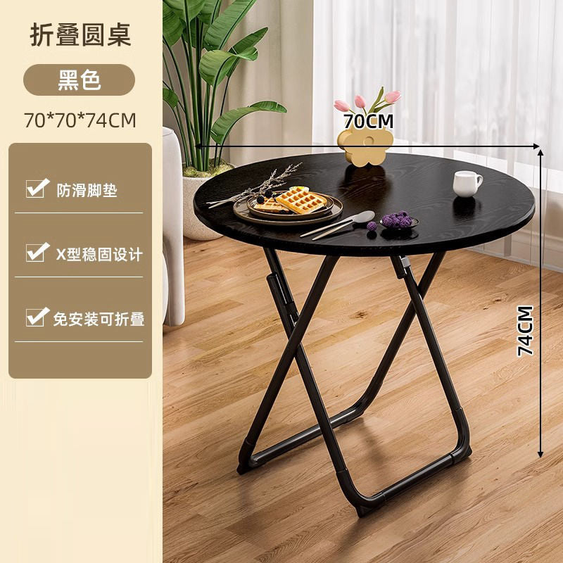 For homefoldable table small apartment table and chair combination simple dining table balcony dining table portable small round table stall square table
