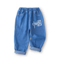 Jeans spring & fall styles for toddlers and young children,  new collection, boys' and girls' printed loose-fit casual straight-leg pants