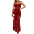 european and american export women's clothing - summer maxi dress - sexy & spicy mesh slit halter dress