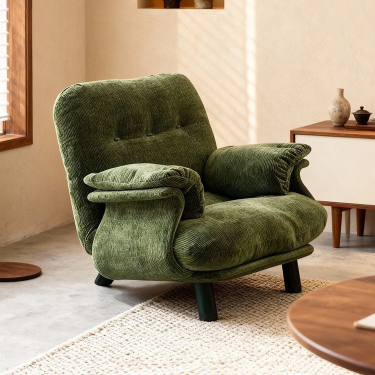 Retro lazy style straight row creative sofa chair designer can sleep single sofa medieval small apartment living room high feet