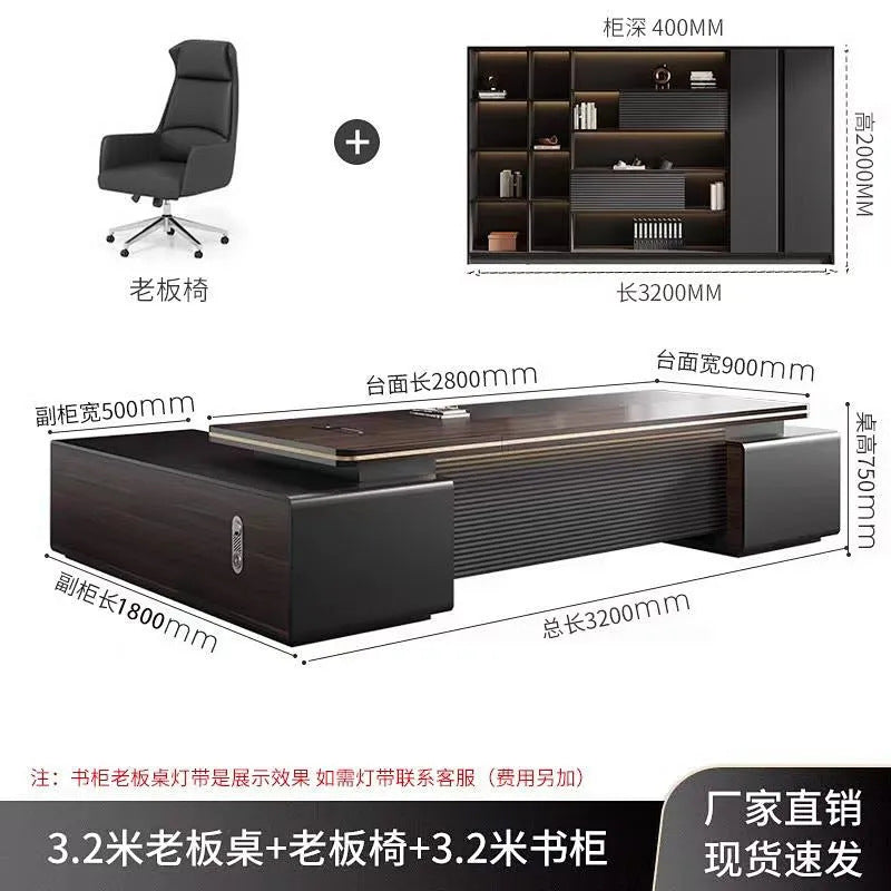 E0 environmental-friendly accessible luxury boss office desk and chair combination casual modern president room classy furniture manager supervisor table
