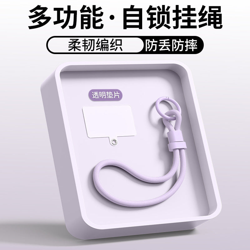 New adjustable buckle short phone lanyard - durable, sturdy, drop-proof, minimalist braided wrist strap for men and women