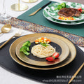Luxury dinnerware setting set - customizable for model homes, restaurants, clubs, and european-style hotels - ceramic plates, knives, forks, and spoons