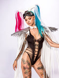 new european and american women's sequin wing party costume swimsuit accessory fashion tassel shawl