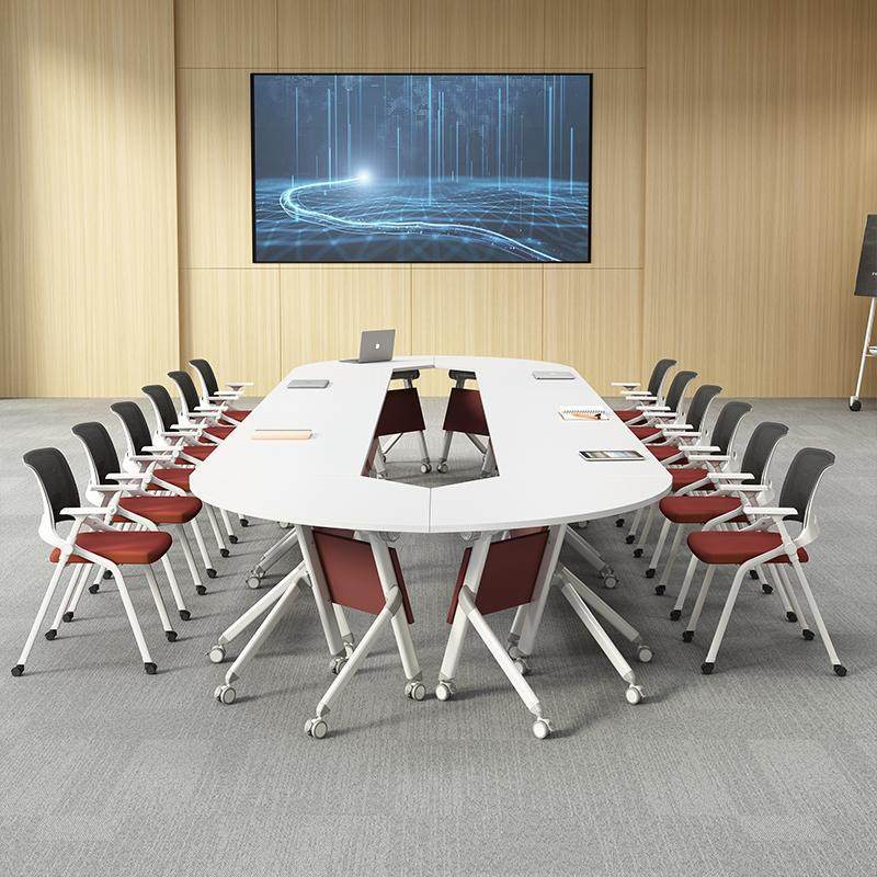Saint li folding training table - mobile training center combo with wheels, conference table, meeting room folding table