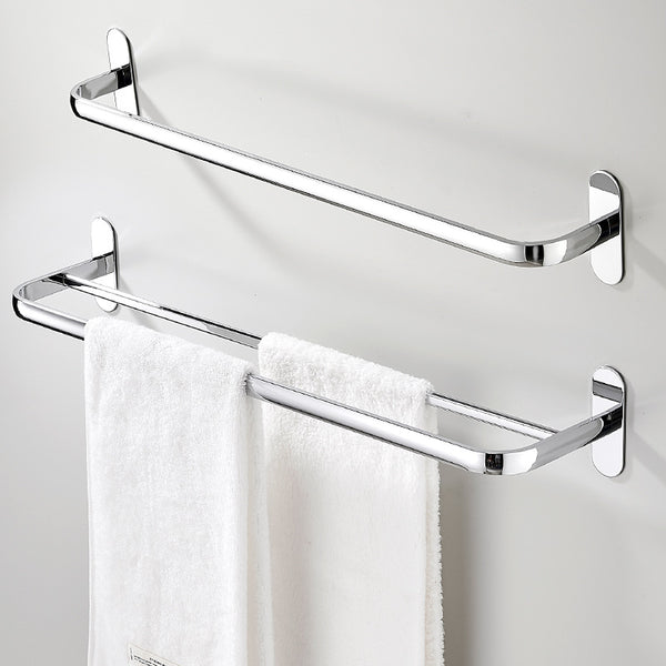 No punching towel rack stainless steel bathroom pendant bath towel hook toilet single rod double rod toilet towel bar