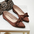 Frenchniche style wedge women's shoes 2026 spring new arrivalelegantbows pointed toe flats high heels women's flats