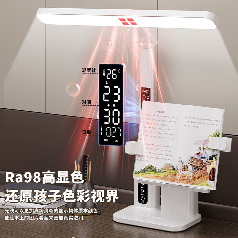 Writing board eye protection study clock desk lamp led college student dormitory kids eye protection bookshelf reading lamp