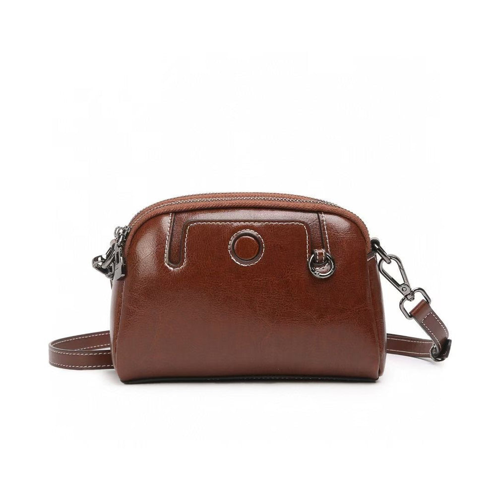 Tc genuine leather women's bag coin mobile phone bag 2025new arrival mahjong bag first layer cowhide single mini shoulder crossbody bag