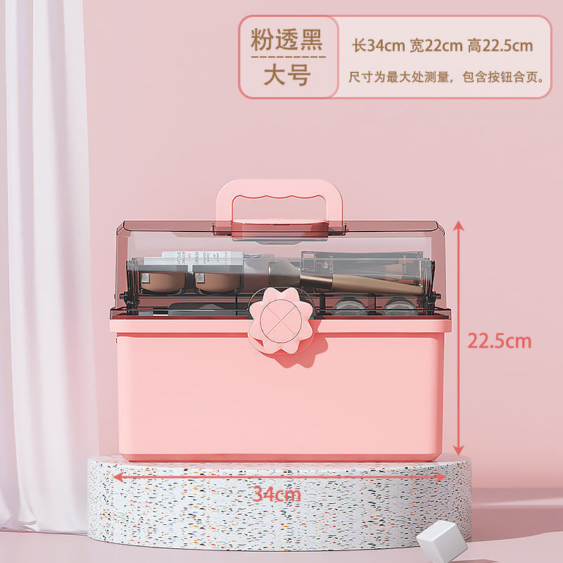 Medicine box Household large-capacity medical box Standing medicine packing box Student dormitory Multi-layer sundries storage box