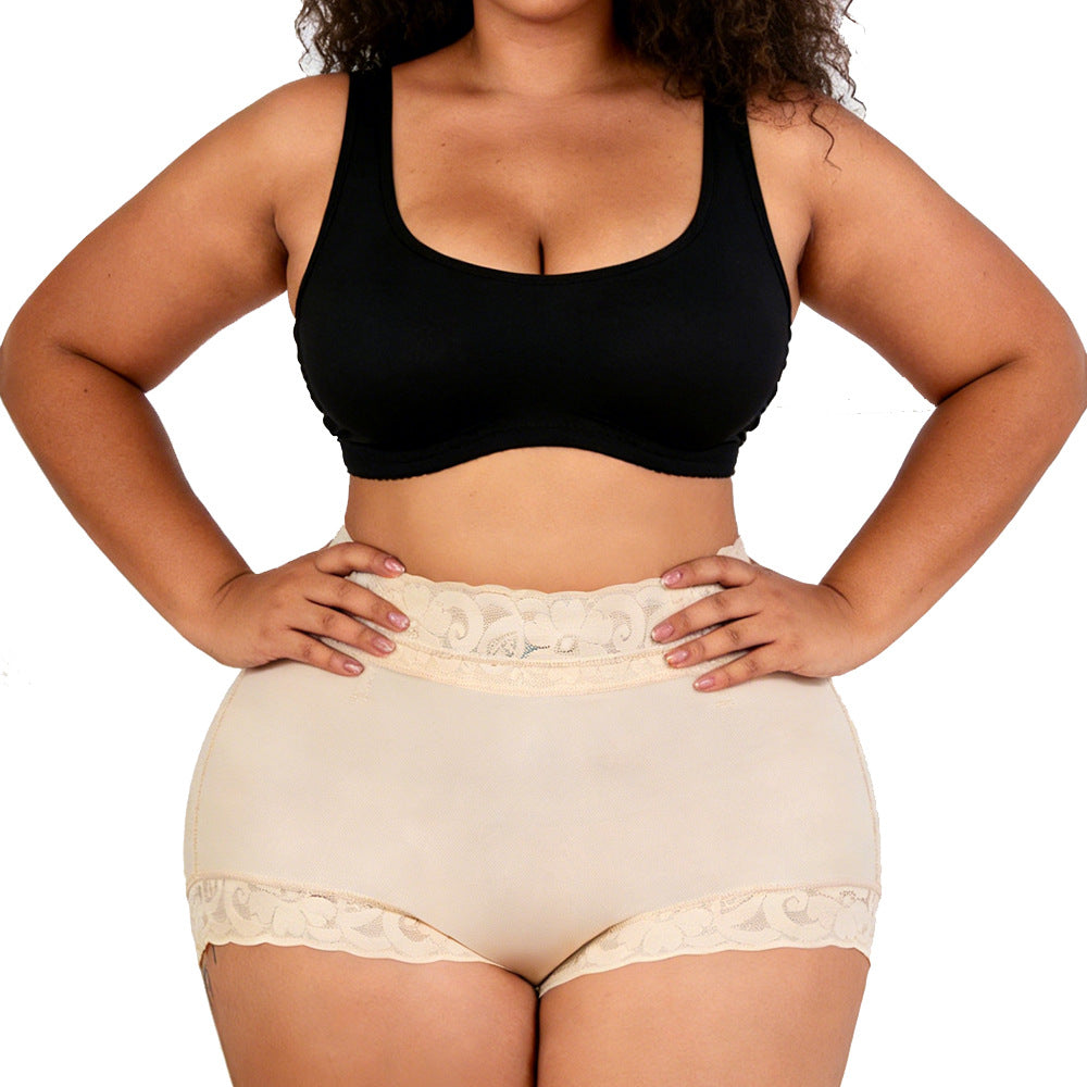 Fashion cross-border mid-waist hip lift waistband tummy control pants body shaping tight buttocks triangle body shaping underwear for women
