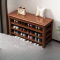 All solid wood shoe changing stool shoe cabinet door for home entry stool all-in-one multi-layer popular multi-functional floor-standing shoe rack