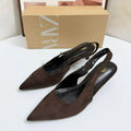 Za2026summernew arrivalcasualelegant high-heeled sandals for women with pointed toe fairy style back strap toe thin heels for women