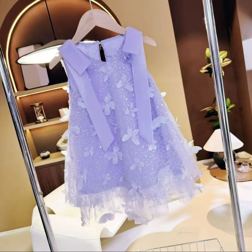 Girls' summer dress - new  fashionable sequin dress for kids, baby princess tulle skirt, trendy style