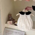 Summer romper dress for baby girls - cute, adorable, and stylish princess outfit for crawling and everyday wear