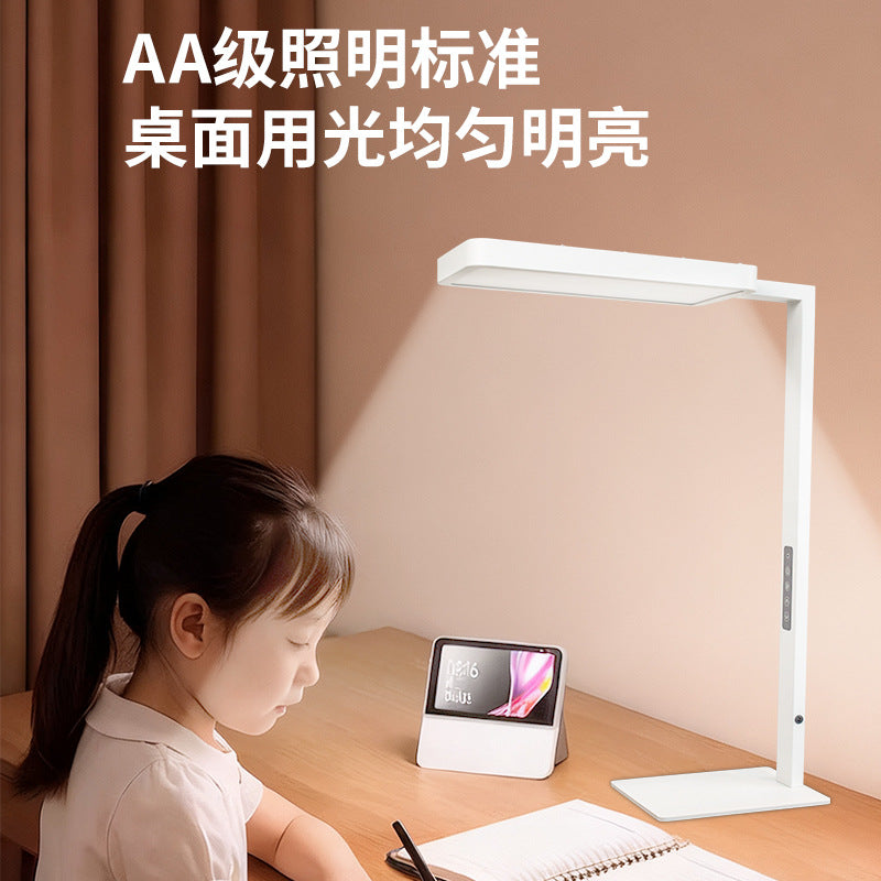 Eye-care desk lamp for studying - full spectrum, ideal for kids' books, desktop use, homework, reading, and general illumination