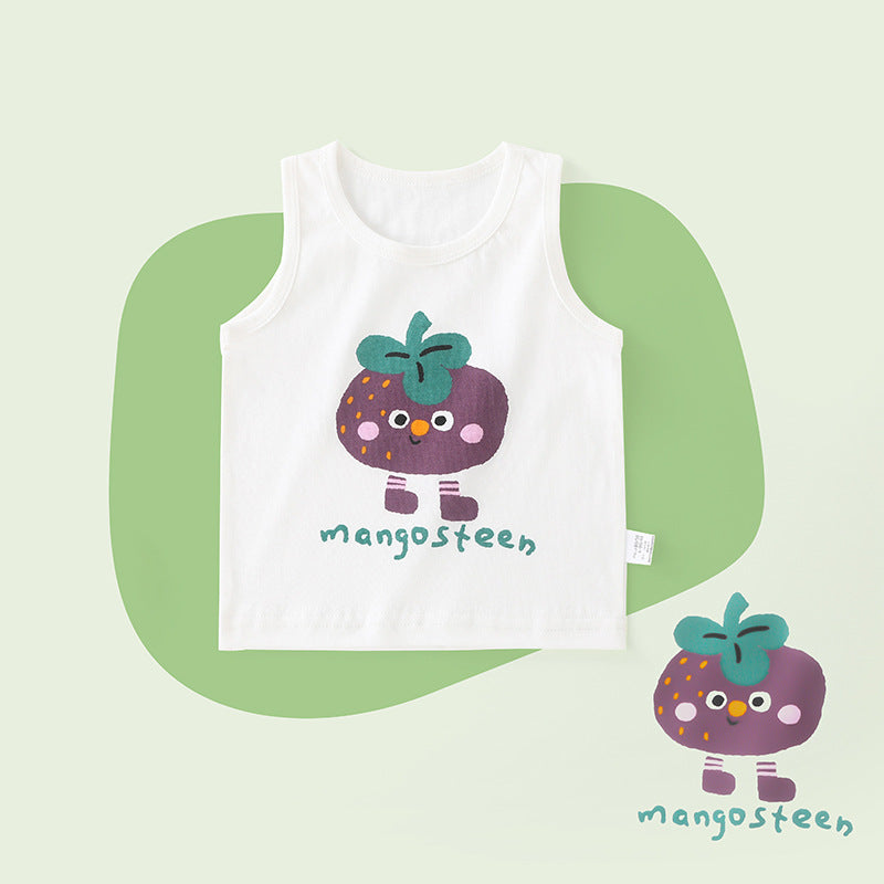 New lightweight summer pure cotton baby tank top - sleeveless undershirt for kids, breathable and sweat-absorbent infant clothing