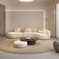 New arrival modern normcore cream style accessible luxury curved fabric sofa living room special-shaped zaji style sofa combination