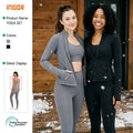 Eco-friendly & renewable fabric cross-border yoga set: high-elasticity, figure-hugging, back-smoothing yoga bra & running fitness apparel for women
