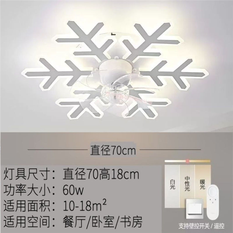 New master bedroom fan light with oscillating fan, restaurant fan light, smart voice-controlled bedroom ceiling fan light
