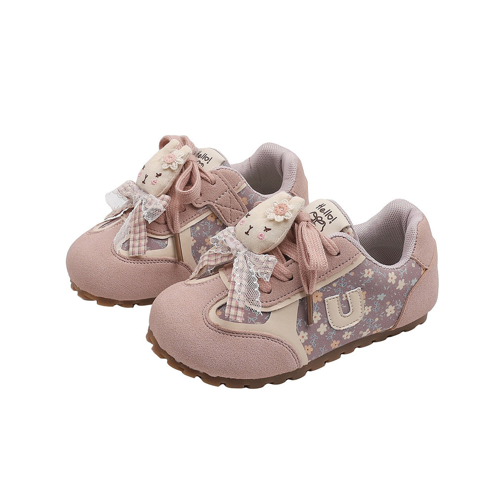Vancahao girls' cartoon sneakers,  spring/autumn new collection, lightweight kids' running shoes, mesh fashion german army trainers