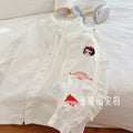 spring/autumn new arrival: pure cotton girls' blouse - baby girl doll shirt with embroidered cartoon design - sweet and trendy for little girls
