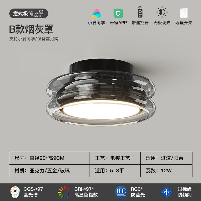 [Strict selection] Aisle light Italian minimalist entrance entrance foyer light full spectrum eye protection cloakroom ceiling light