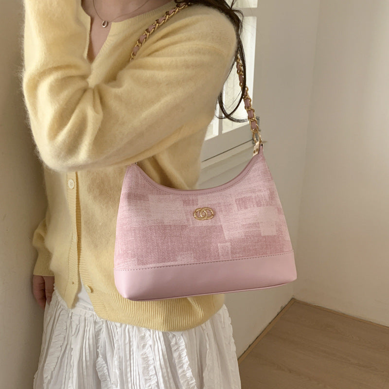 Korean style chanel-inspired handbag - women's chain shoulder bag - new fashion gradient commuter bag