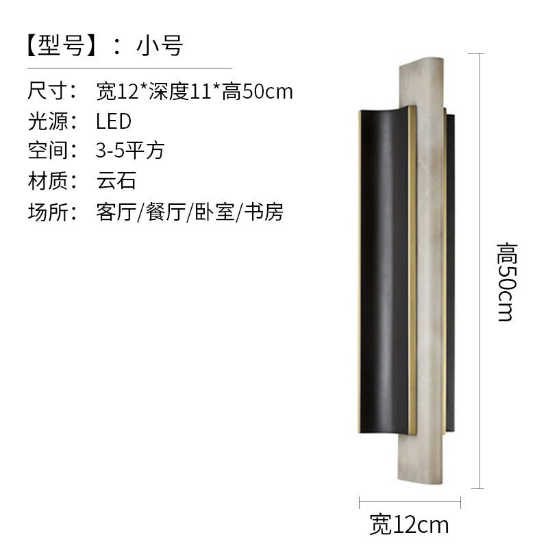 accessible luxury designer marble wall lamp bedside postmodern casual bedroom living room background atmosphere lamp