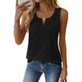 Amazon sleeveless v-neck linen shirt -  summer new arrival - lace bohemian style vacation tank top
