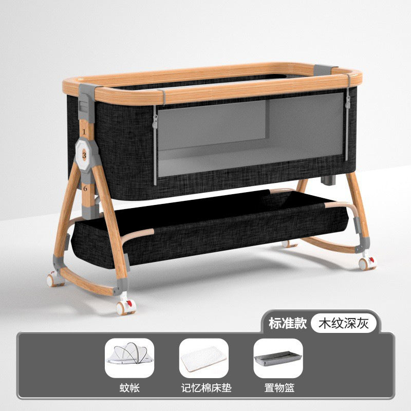 Aluminum alloy baby crib - portable, foldable, multi-functional bassinet - newborn splice bed