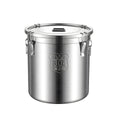 304 stainless steel large capacity rice bucket insect-proof and moisture-proof for homestorage sealed bucket thickened rice barrel flour storage tank