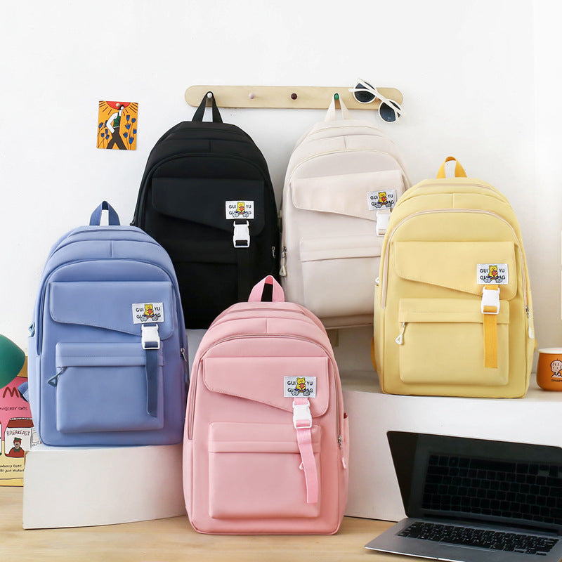 Large capacity bag backpack leisure trend schoolbag primary and secondary school student schoolbag new light travel backpack wholesale