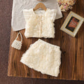 summer cross-border girls' french chic luxury rose floral design fashion two-piece skirt set