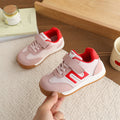 Girls' athletic shoes - new spring/autumn collection - versatile kids' running shoes - trendy color block design - breathable mesh upper - white sneakers for older girls