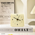 Ins cream style clock ornaments living room bedroom clock desktop decorations for home bedside silent desktop